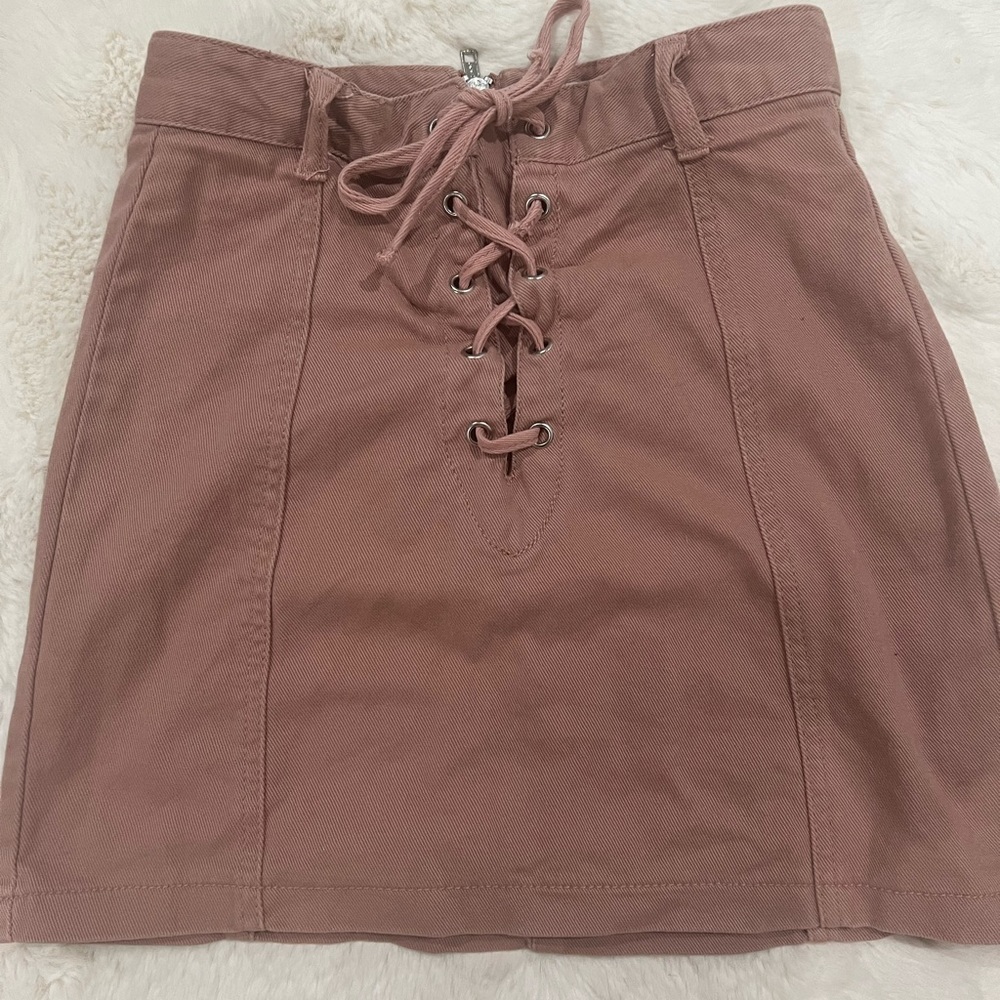 Vintage Forever 21 Dusty Pink Skirt Jean Material Gently Used